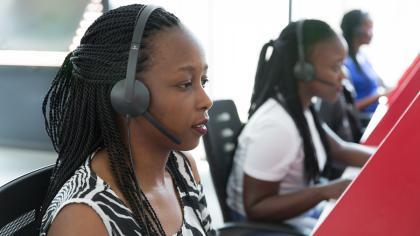A training centre in Rwanda that helps women develop information and communications technology skills.