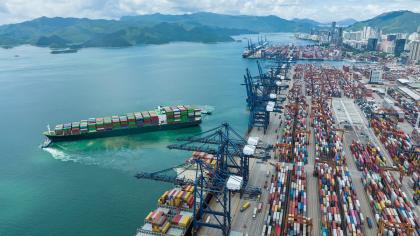 Yantian International Container Terminal, Shenzhen, China.