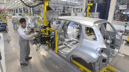 An automobile manufacturing plant in Kragujevac, Serbia.